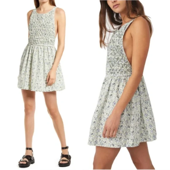 NWT Free People Petunia Micro Floral Mini Dress - Picture 2 of 13